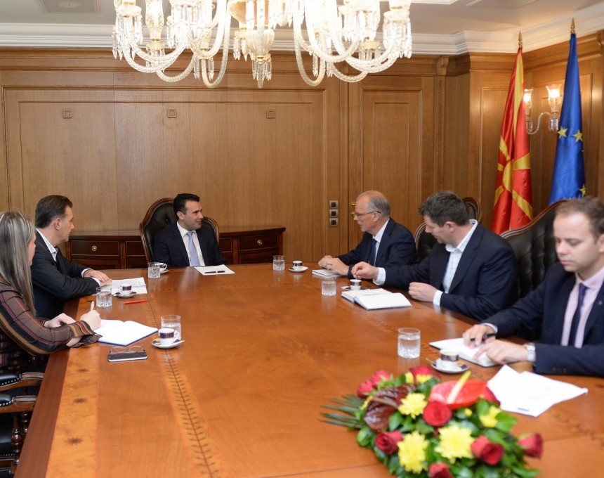 Средба на Заев со Ванхојте и претставници на ЗНМ