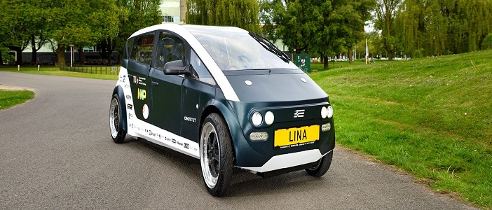 Биоразградлив автомобил од шеќерна репка и лен претставен од студенти во Холандија