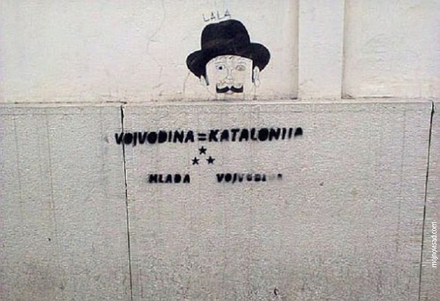 Графити Војводина = Каталонија во повеќе градови во Војводина