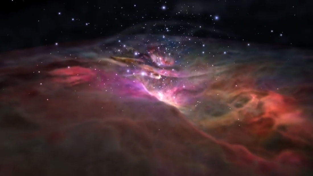 ОРИОН: Прелет низ Орионовата маглина