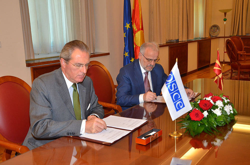 Потпишан Меморандум за разбирање помеѓу Собранието на РМ и ОБСЕ