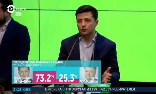 Володомир Зеленски победи на претседателските избори во Украина