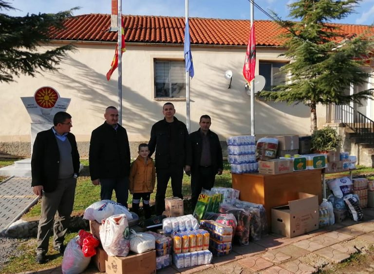 Етничките Македонци од Голо Брдо и Мала Преспа со помош за настраданите од земјотресот во Драч и Туман