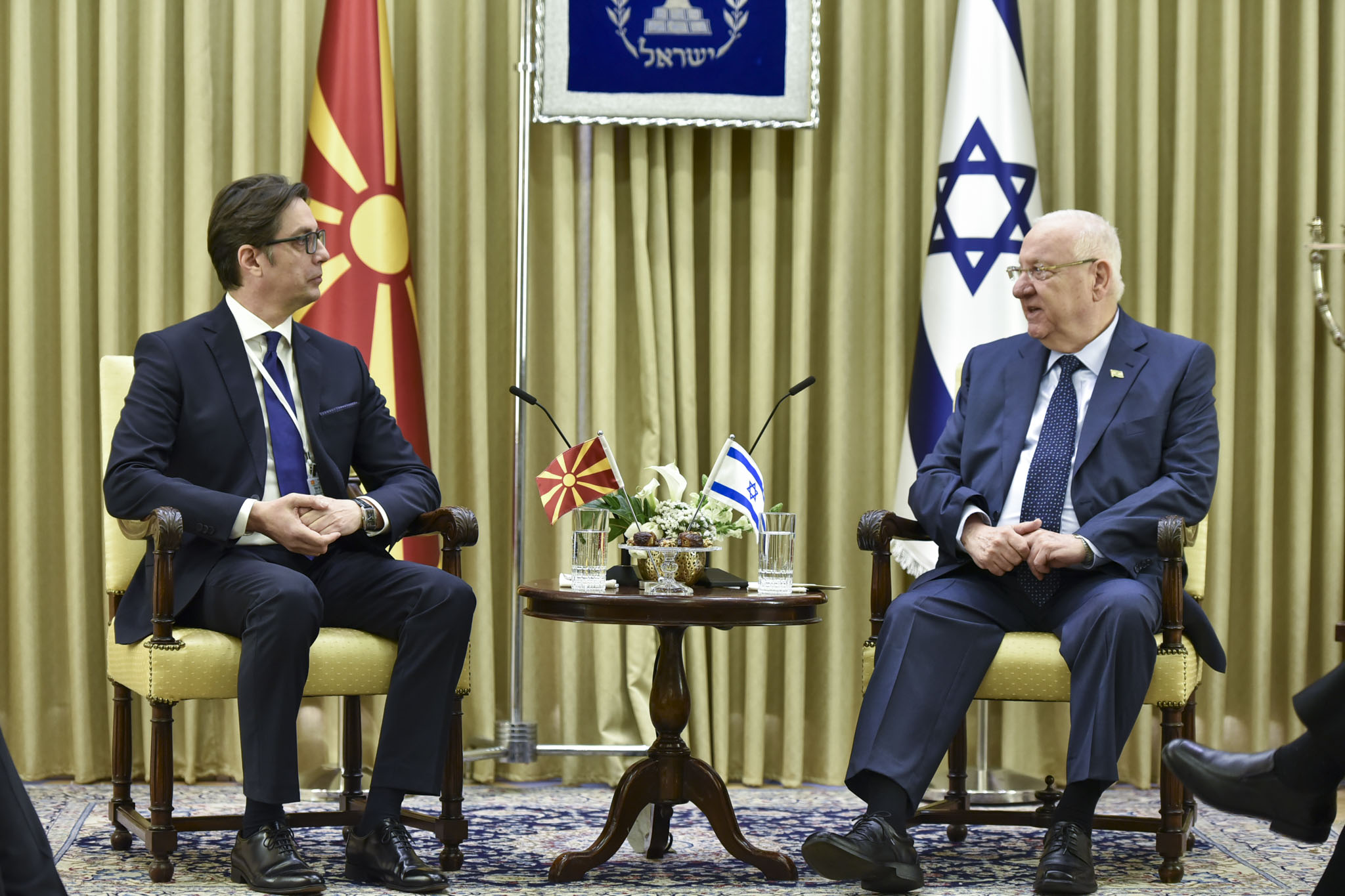 Средба на Пендаровски со претседателот Реувен Ривлин во Израел