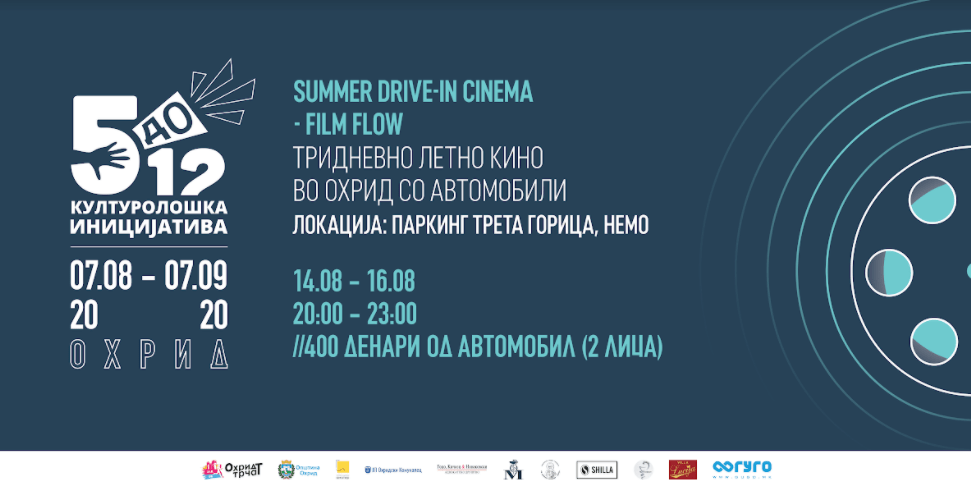 ЛЕТНО КИНО ВО ОХРИД “Summer Drive-in Cinema – Film Flow”