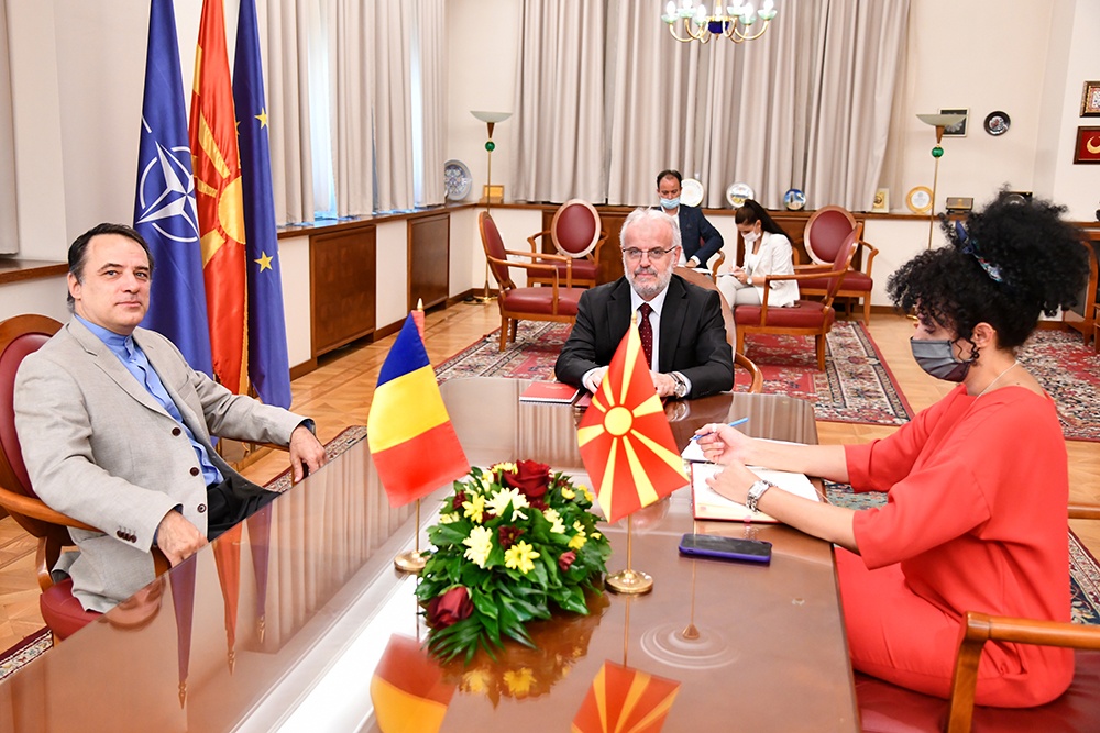 Средба на претседателот Џафери со амбасадорот на Република Романија, Н.Е.Виорел Станила