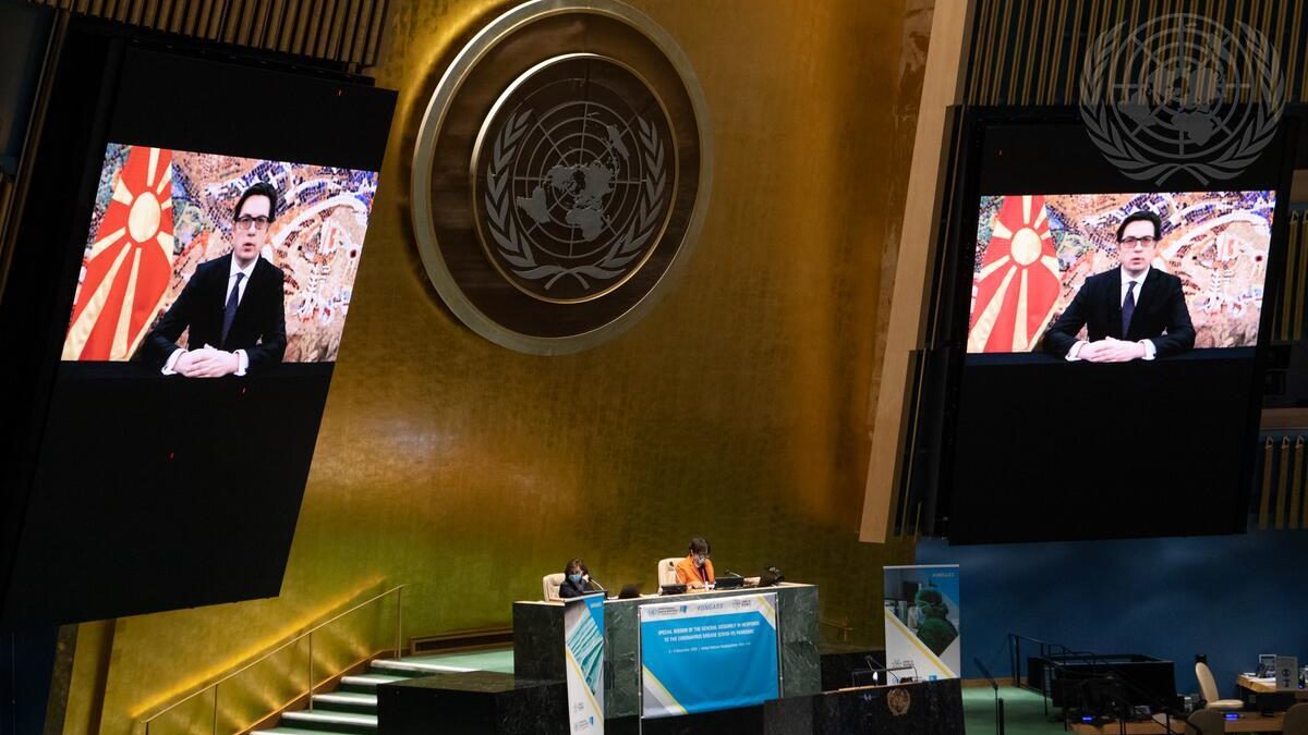 Пендаровски на сесијата на ОН: Пандемијата бара системски одговор