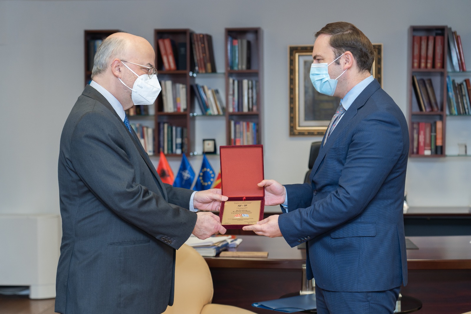 Проштална средба на Османи со Димитрис Јанакакис, амбасадор на Република Грција