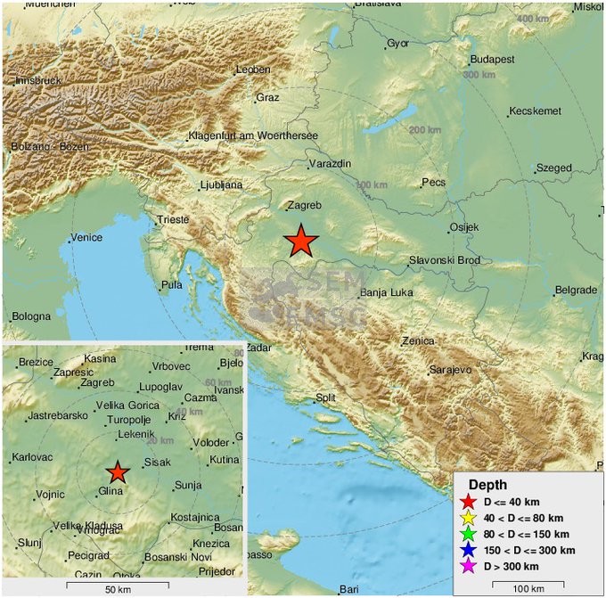 Два нови силни земјотреси утрово ја погодија Хрватска