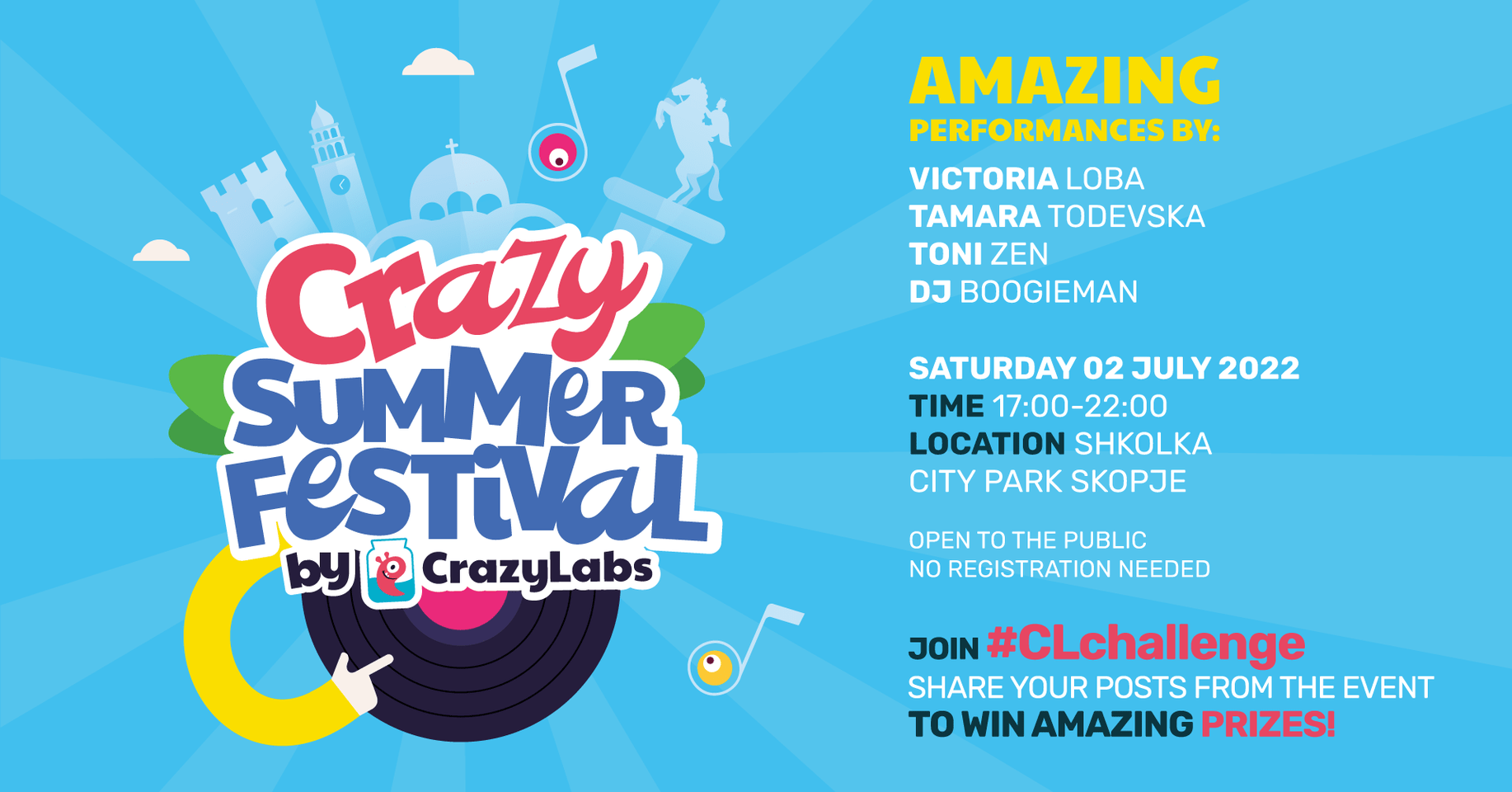 “Crazy Summer Festival” – Петчасовен музички фестивал на „Школка“!