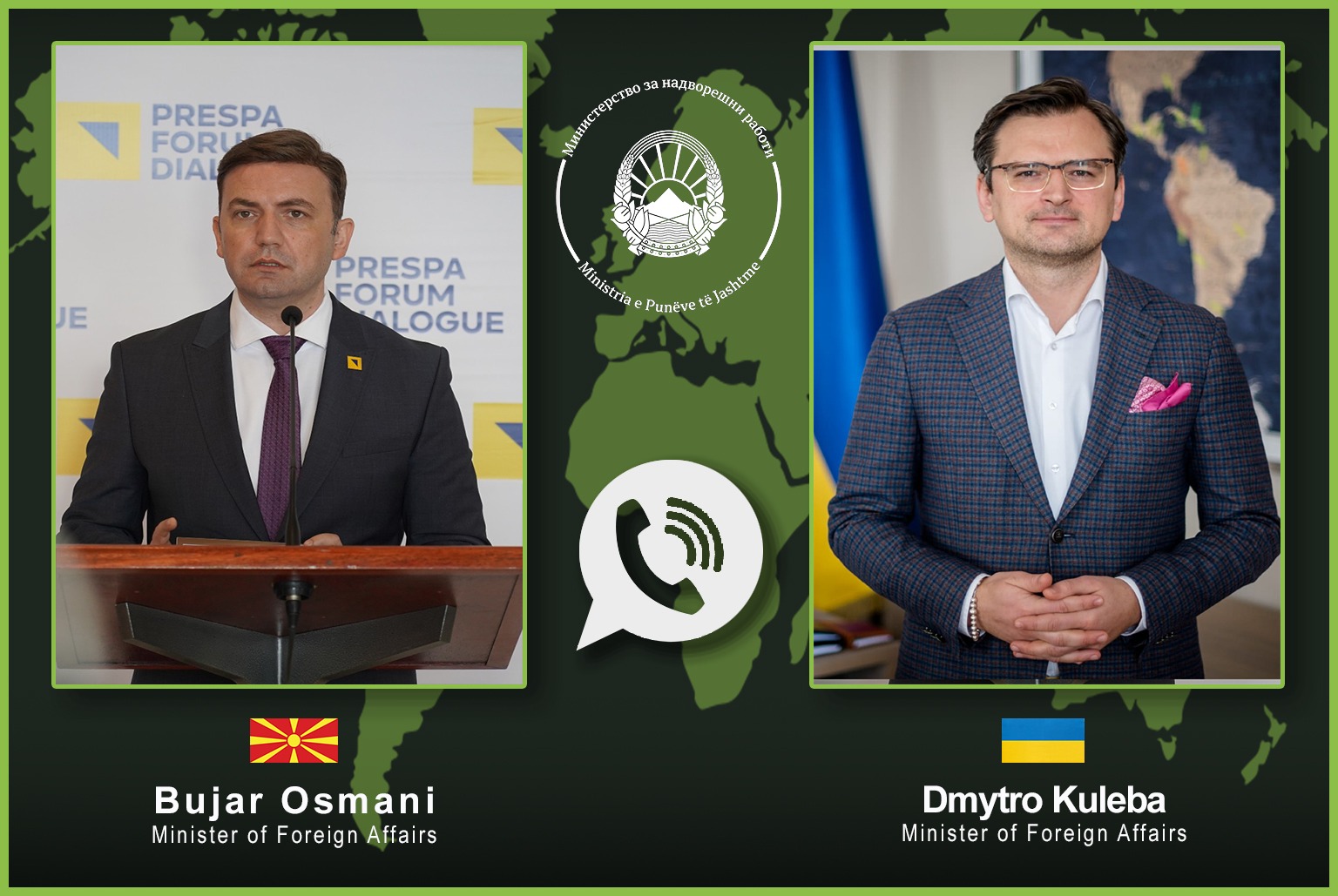 МНР Османи и Кулеба разговараа по повод Денот на независноста на Украина