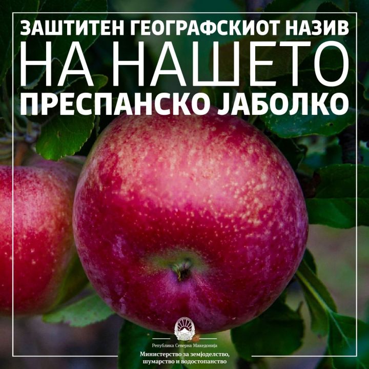 „Преспанското јаболко“ доби заштитена географска ознака со која се потврдува неговата автентичност
