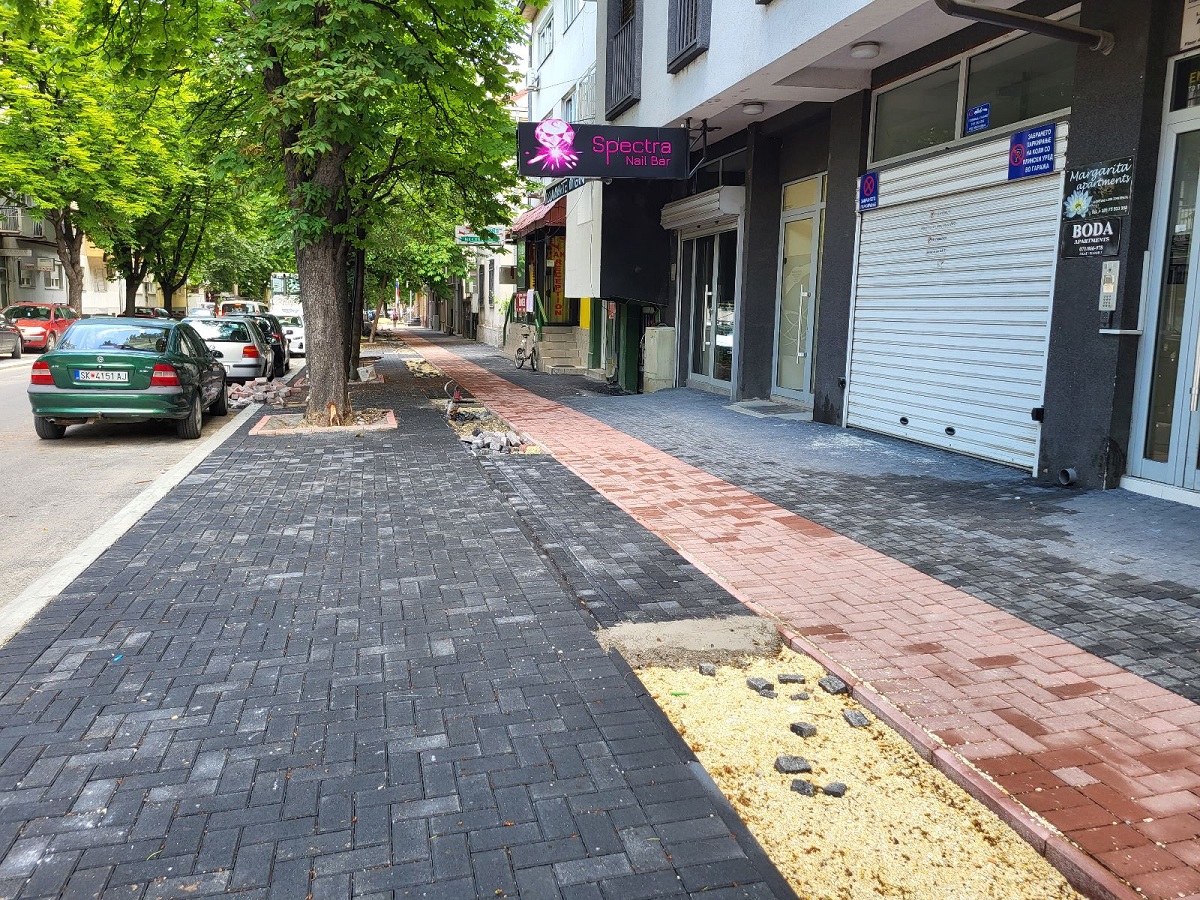 Општина Центар: Завршени 70% од реконструкцијата на улицата „Ленинова“