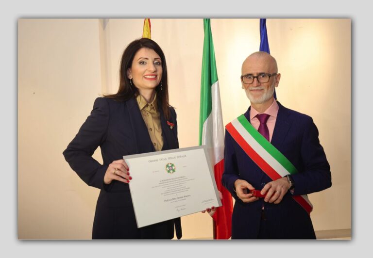 Награда „Витез на редот Ѕвезда на Италија“ за Дита Старова-Ќерими
